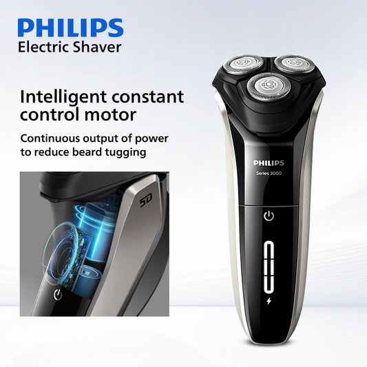 Philips New 3000 Series Electric Shaver Fast Shaving Flash Charging Men's Beard Trimmer Floating Head Intelligent Sensor Razor
