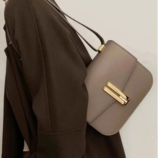 2025 New Light Luxury Single Shoulder Cross Shoulder Women's Bag Tofu Bag for Women Premium Genuine Leather Small Square Bag