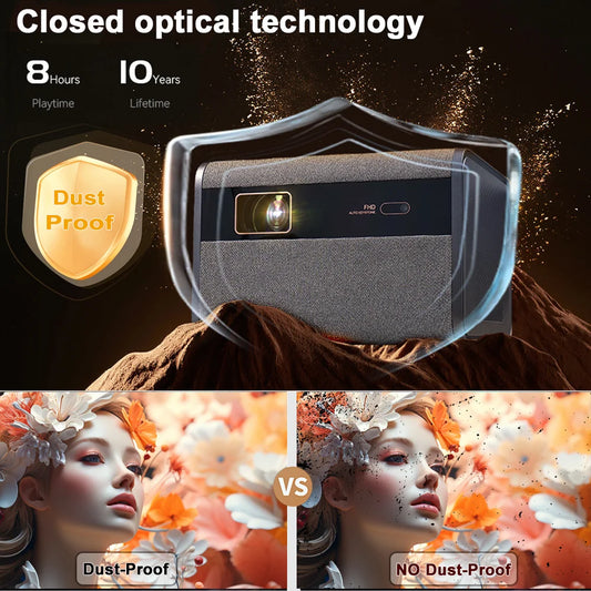 DITONG 2025 NEW J10 projector Native 1080P Autofocus 4k HD video outdoor mobile phone Android smart home theater LED projector