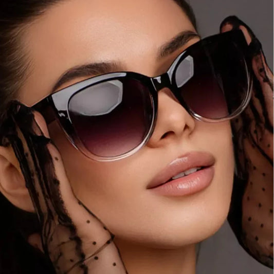 Fashion Cat Eye Sunglasses Women Brand Desginer Sun Glasses Gradient Simple Wide Leg Design Unisex Cateye Female Shades UV400