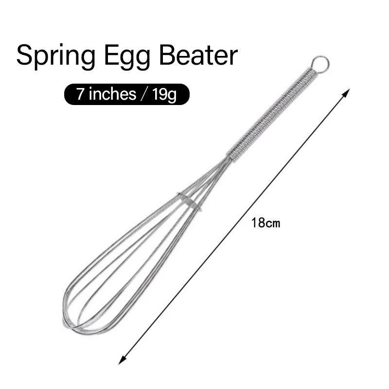 1/2pcs 3-wire Mini Stainless Steel Balloon Balloon Beater,Cuisine Manual Whisk Kitchen Manual Frother Pastry Whip