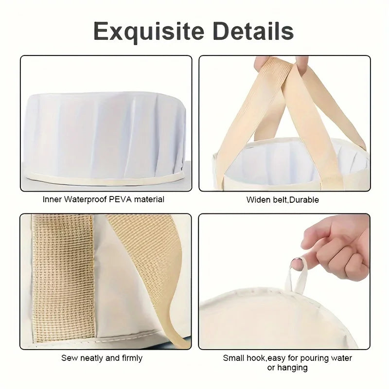 1pc Foldable Foot Soaking Tub - Insulated Basin for Travel/Home, Portable Spa Bucket with Handles | No Power, Odor-Free