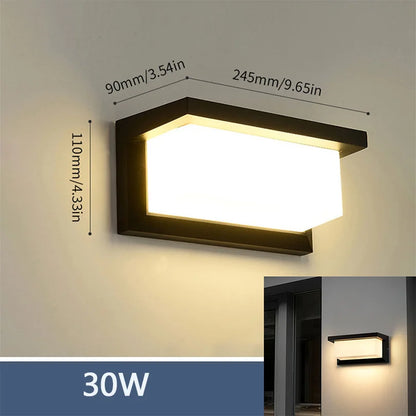 Led Outdoor Wall Light Waterproof IP66 Motion Sensor Led Outdoor Lighting Porch Lights Balcony Garden Lights Outdoor Wall Lamp