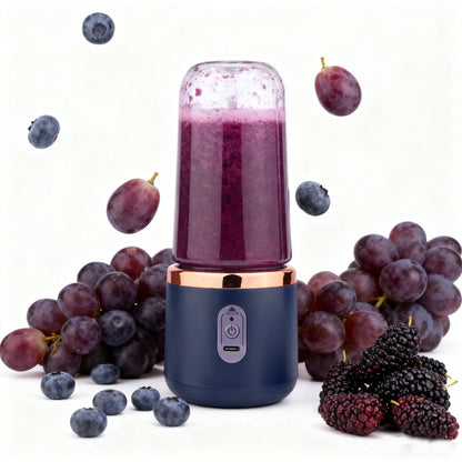 400ml Portable Blender Cup Bottle USB Rechargeable 6 Blades Fruit Mixer Mini Hand Juicer Blender Smoothie