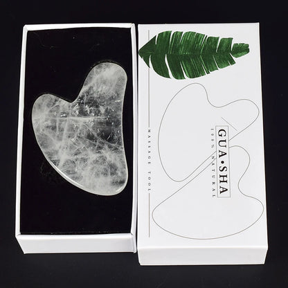 Wholesale Jade Guasha Tool Care Face Massager Natural Stone Crystal Massage Beauty Body Traditional SPA Healing Health Tools