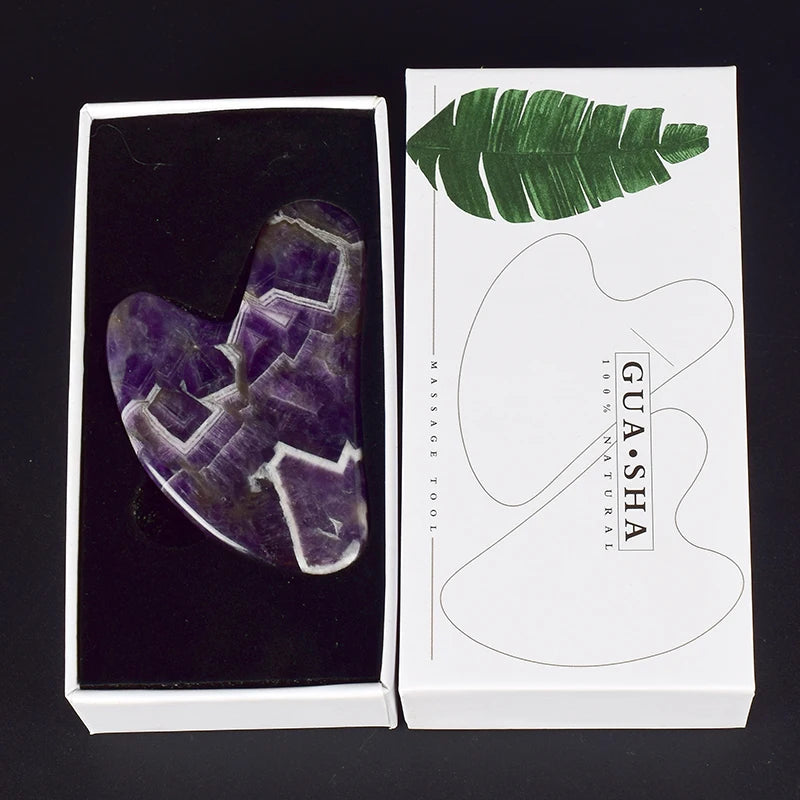 Wholesale Jade Guasha Tool Care Face Massager Natural Stone Crystal Massage Beauty Body Traditional SPA Healing Health Tools