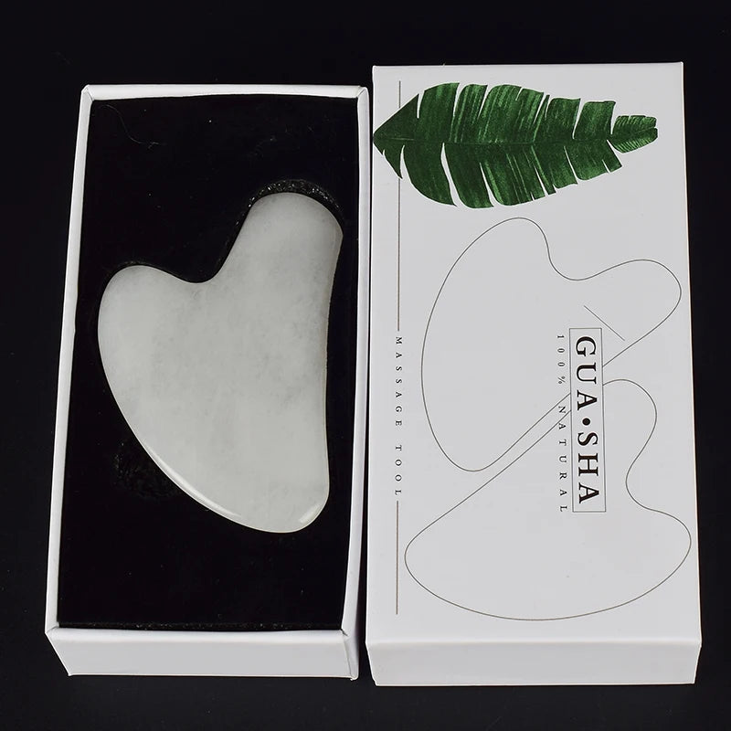 Wholesale Jade Guasha Tool Care Face Massager Natural Stone Crystal Massage Beauty Body Traditional SPA Healing Health Tools