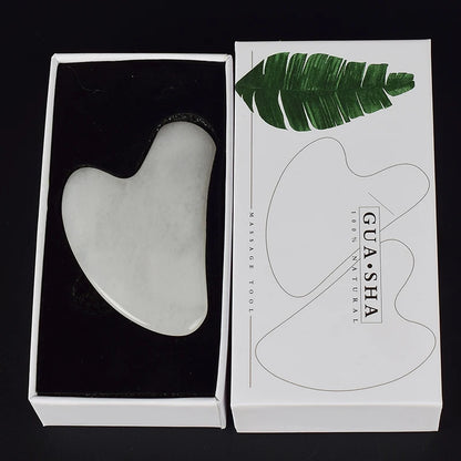 Wholesale Jade Guasha Tool Care Face Massager Natural Stone Crystal Massage Beauty Body Traditional SPA Healing Health Tools