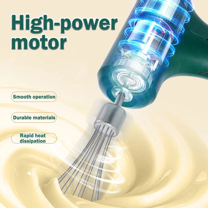 Electric Cordless Portable Plastic PP 23W Automatic Push Button Immersion Hand Blender Whisk 6 Blades Smoothies Maker Battery