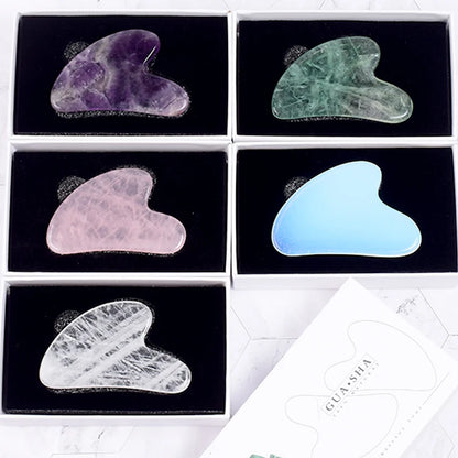 Wholesale Jade Guasha Tool Care Face Massager Natural Stone Crystal Massage Beauty Body Traditional SPA Healing Health Tools