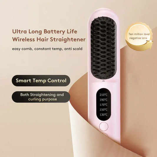 Us Warehouse Products Rechargeable Hot Comb Hair Straightener Hot Comb Electric Hair Straightener With Custom Logo