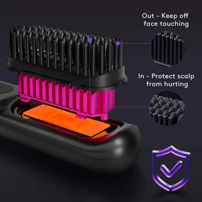 Us Warehouse Products Rechargeable Hot Comb Hair Straightener Hot Comb Electric Hair Straightener With Custom Logo