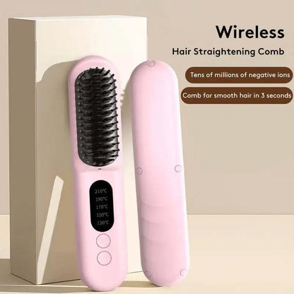 Us Warehouse Products Rechargeable Hot Comb Hair Straightener Hot Comb Electric Hair Straightener With Custom Logo