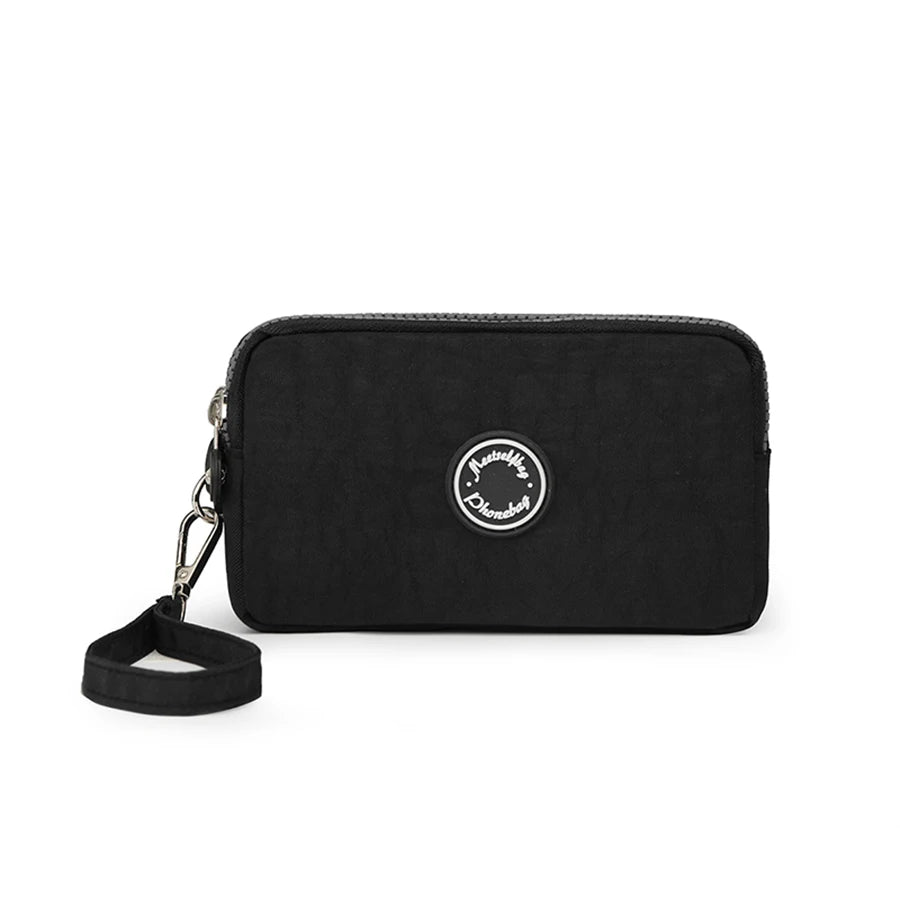 Fashion Solid Color Triple Zipper Large Capacity Ladies Clutch Wallet Travel Portable Popular Zipper Coin Purse Phone Wallet