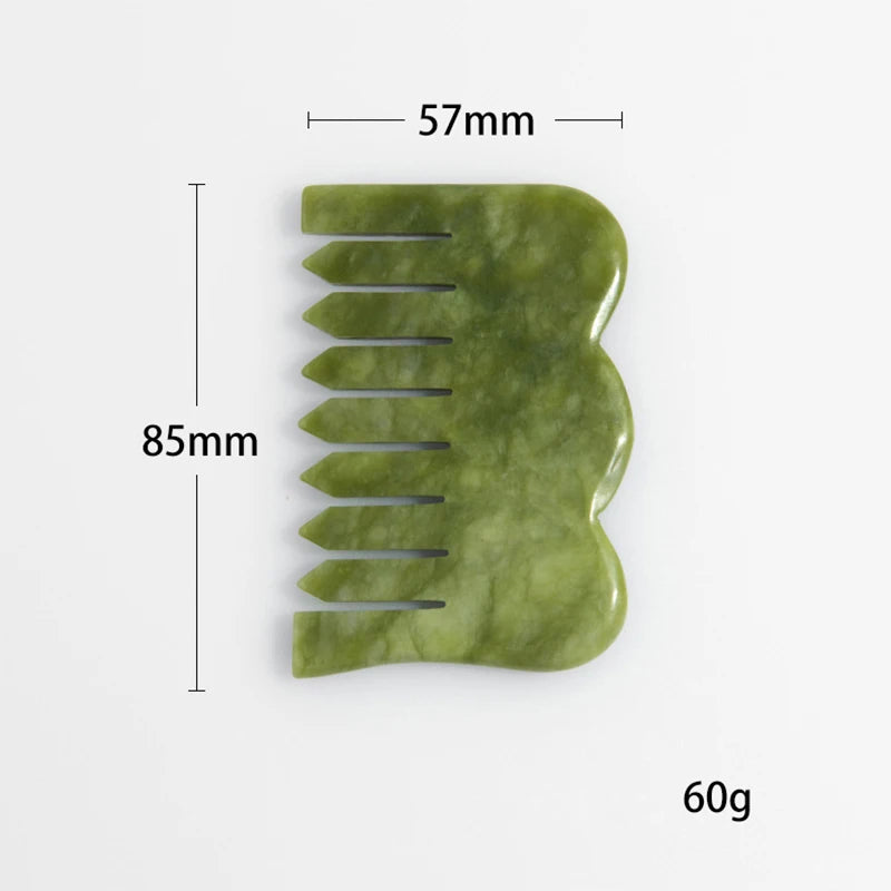 Natural Jade Comb Gua Sha Board Jade Massager For SPA Acupuncture Body Scraping Gouache Scraper Facial Skin Beauty Tool