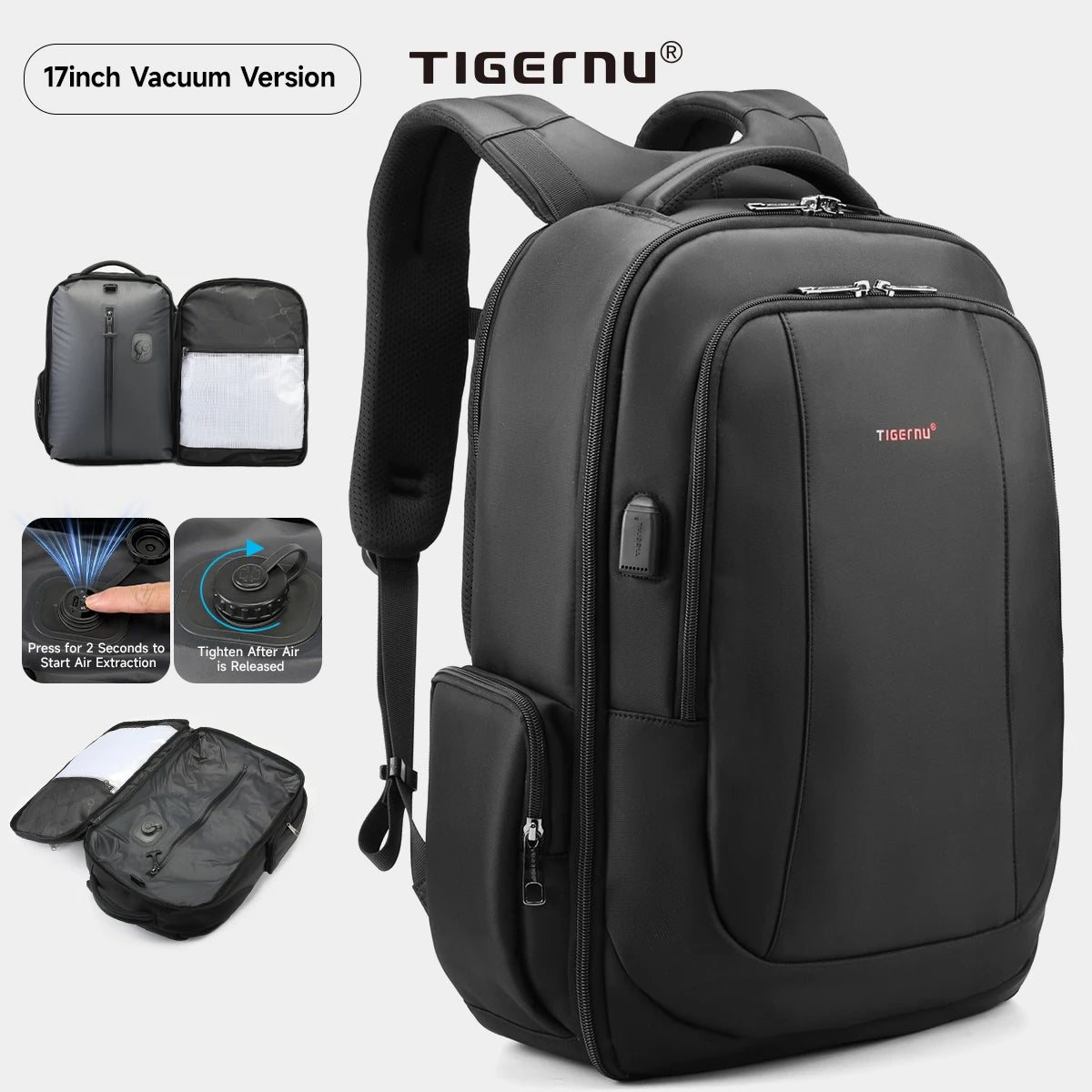Tigernu Men Backpack 14 15.6 17.3inch Laptop Backpack Bags For Men Anti Theft Bags School Backpack Male Travel Backpack Knapsack