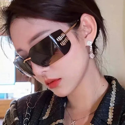 2025 Retro Frameless Design Sunshade Luxury Metal Women's Sunglasses High Quality Decoration Travel Hiking Sunglasses