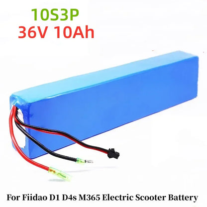 36V 10.5Ah 7.8Ah 18650 10S3P Li-ion Battery Pack for FIIDO D1/D2/D2S/D4S Folding Moped City Bike Battery