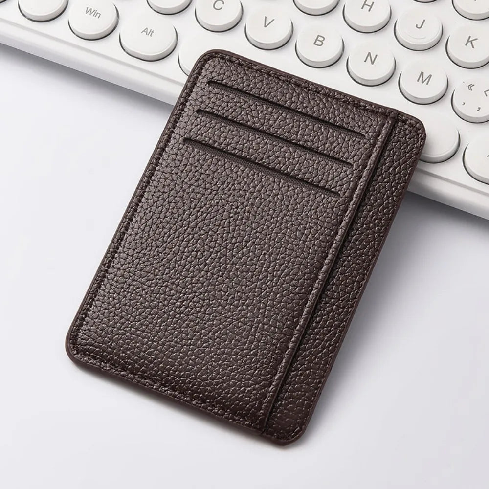 Men's Slim Minimalist Front Pocket Wallets RFID Blocking Credit Card Holder Portable Leather Wallets