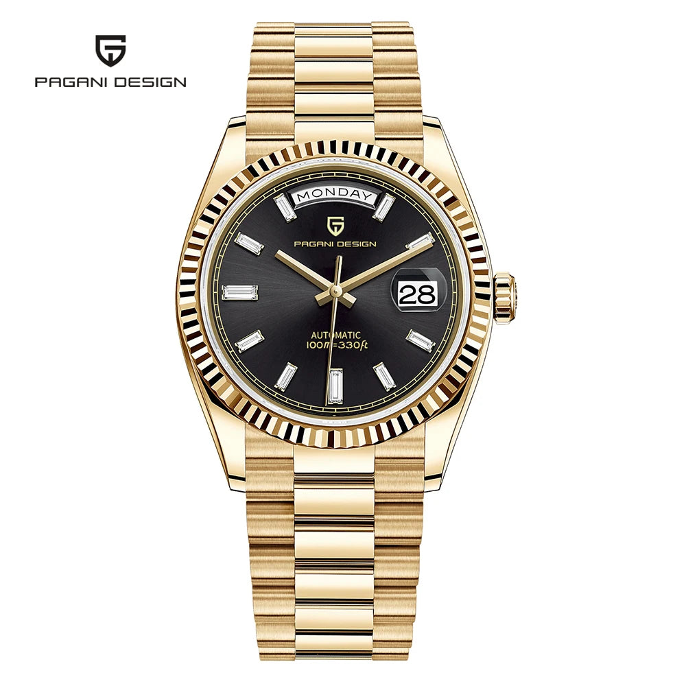 2025 New PAGANI DESIGN Men's Watch DD36 Rose Gold Luxury Automatic Watch For Men Mechanical Wristwatches Sapphire Mirror Clock