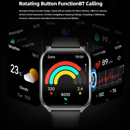 New Ultra Thin Smart Watch men 1.96" AMOLED 360*360 HD Pixel Display Always Show Time Call Reminder Smartwatch Ladies For huawei