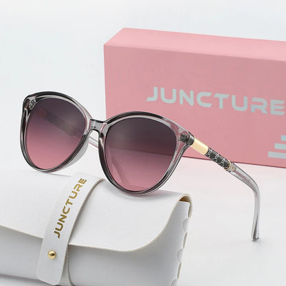 JUNCTURE Polarized Women Sunglasses Fashion Cat Eye Sun Glasses Black Lady Glasses Party Holiday Gifts Sunglasses for Women