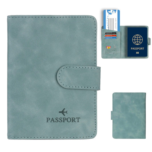 Passport Holder Cover Wallet RFID Blocking Leather Card Case Travel Accessories for Women Men