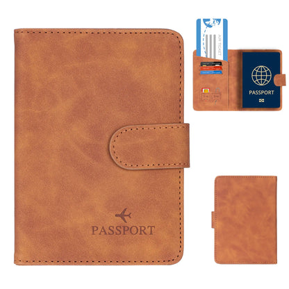 Passport Holder Cover Wallet RFID Blocking Leather Card Case Travel Accessories for Women Men