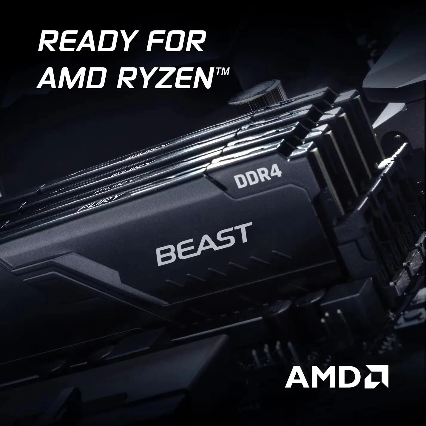 Kingston Fury Beast DDR4 8G 16G 32GB 3600 3200Mhz RAM PC Memory 288Pin XMP2.0 Heatsink For Desktop AMD or INTEL Motherboard