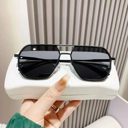 New Metal Polarized Double Beam Photochromic Sunglasses for Men Drive Night Vision Glasses Fashion Shade for Men Women