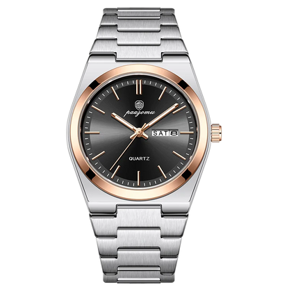 POEDAGAR Luxury Sport Quartz Man Wristwatch Waterproof Luminous Date Week Men Watches Stainless Steel Men's Watch Male Reloj+box