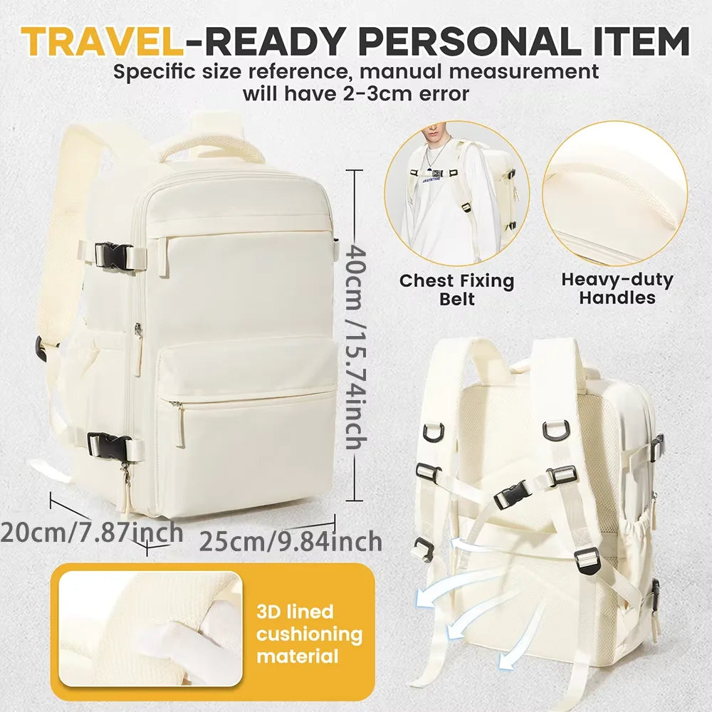 Ryanair Backpack Travel Cabin Airplane 40x20x25, Air Vacuum compression Backpack, Women Men Backpack Business Laptop Bag Handbag