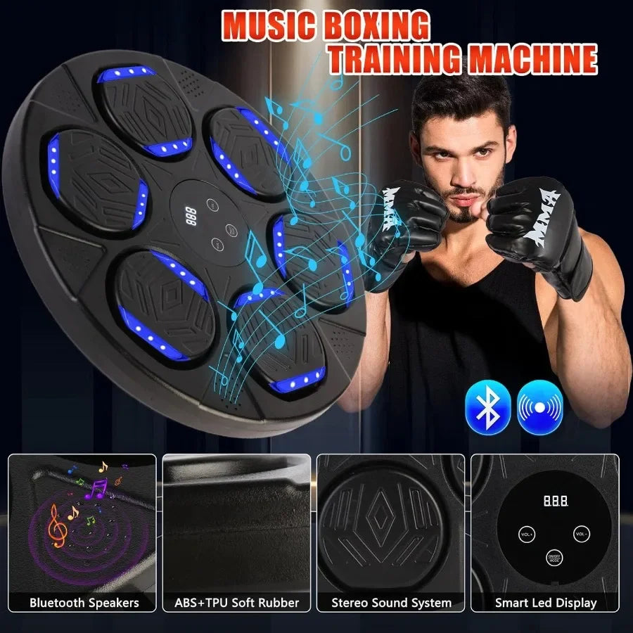 2025 Upgrade Music Boxing Machine Wall Mounted with Bluetooth Smart Technology for Interactive Fitness Training Ideal for and A