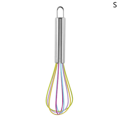 Stainless Steel Balloon Wire Silicone Whisk Manual Egg Beater Mixer Kitchen Baking Utensil Milk Cream Butter Whisk Mixer