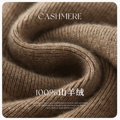 Autumn and Winter New Women's Sweater 100% Pure Cashmere High Collar Hoodie Knitted Basic Style Hot Selling Women's Top