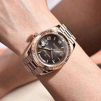 2025 New PAGANI DESIGN Men's Watch DD36 Rose Gold Luxury Automatic Watch For Men Mechanical Wristwatches Sapphire Mirror Clock