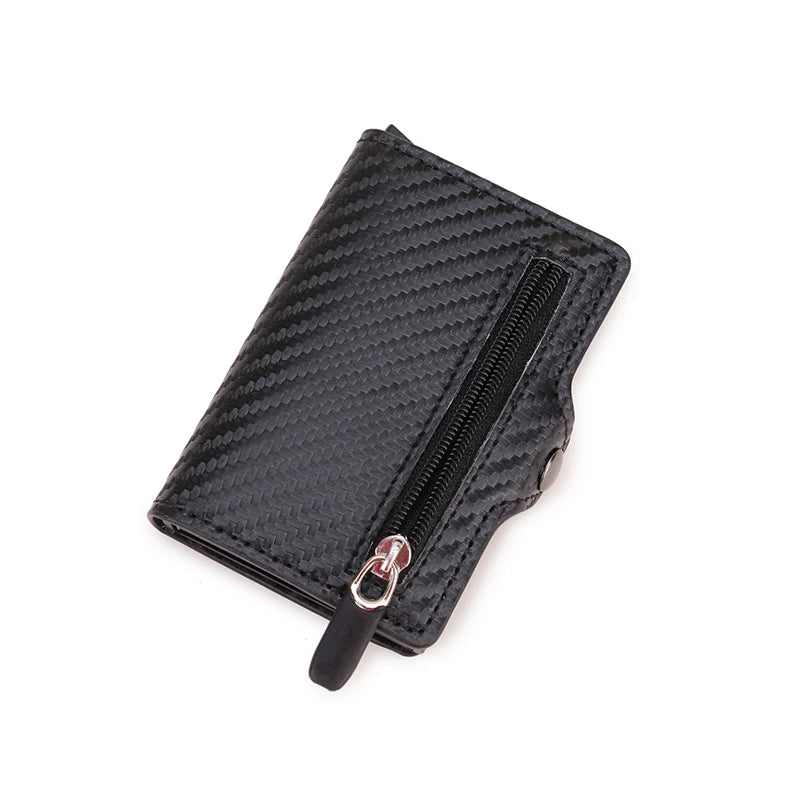 Carbon Fiber Rfid Blocking Protection Men id Credit Card Holder Wallet Leather Metal Business Bank CreditCard Cardholder Case