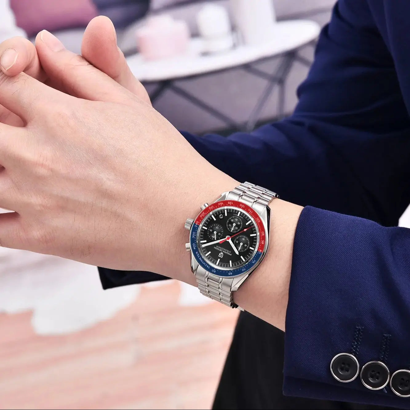 PAGANI DESIGN 2025 New 1701 Mens Watches Luxury Sapphire Bezel Moon Quartz Watch For Men Sport Chronograph Waterproof Wristwatch