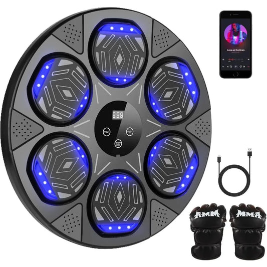 2025 Upgrade Music Boxing Machine Wall Mounted with Bluetooth Smart Technology for Interactive Fitness Training Ideal for and A