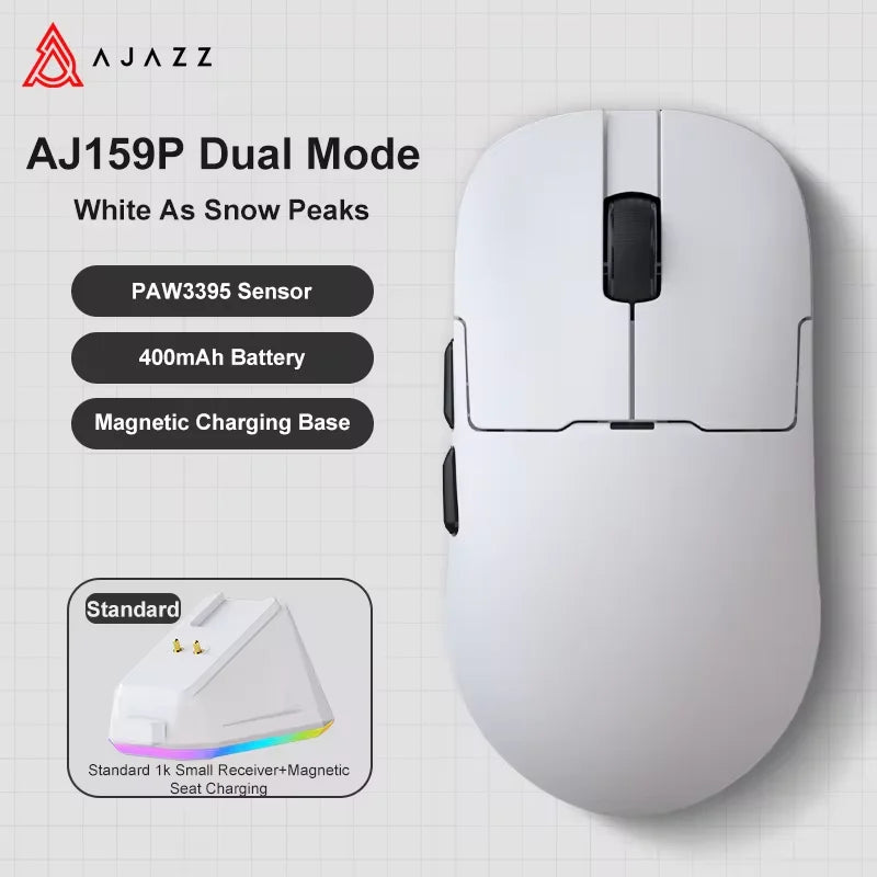 AJAZZ AJ159 APEX/AJ159PRO Wireless Gamer Mouse with RGB Magnetic Charging Base Lightweight  AJ159P Gaming Mouse for PC Laptop