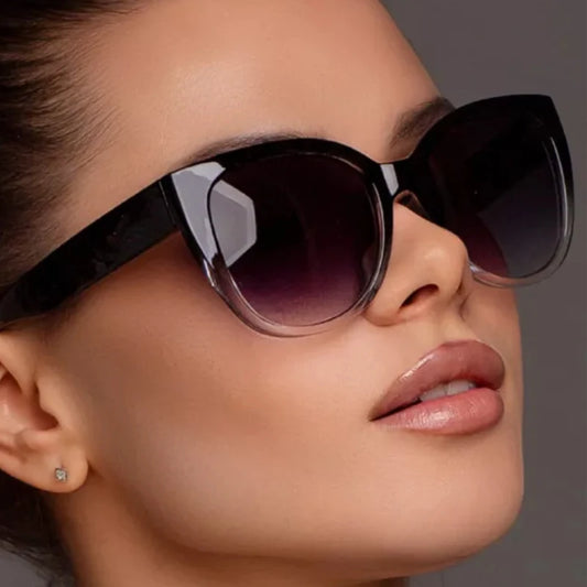 Fashion Cat Eye Sunglasses Women Brand Desginer Sun Glasses Gradient Simple Wide Leg Design Unisex Cateye Female Shades UV400