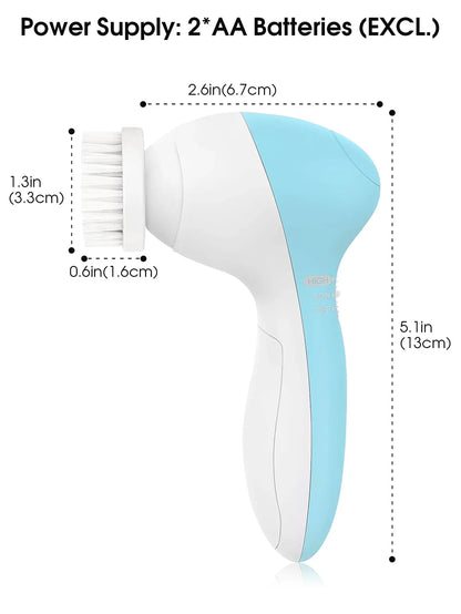 Electric Facial Cleanser Wash Face Cleaning Machine Skin Pore Cleaner Wash Machine Spa Blackhead Cleaning Facial Cleanser 5 in 1