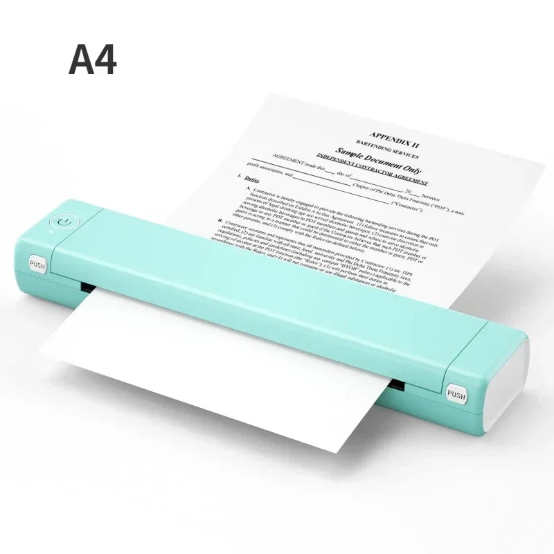 Upgrade M08F Portable Thermal Printer Bluetooth Phone Printer For Home Use A4 Mobile Print For Laptops Inkless Travel Wireless P
