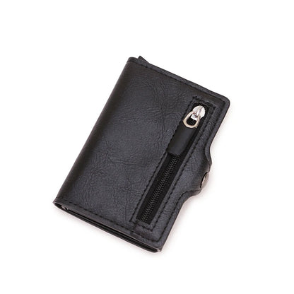 Carbon Fiber Rfid Blocking Protection Men id Credit Card Holder Wallet Leather Metal Business Bank CreditCard Cardholder Case