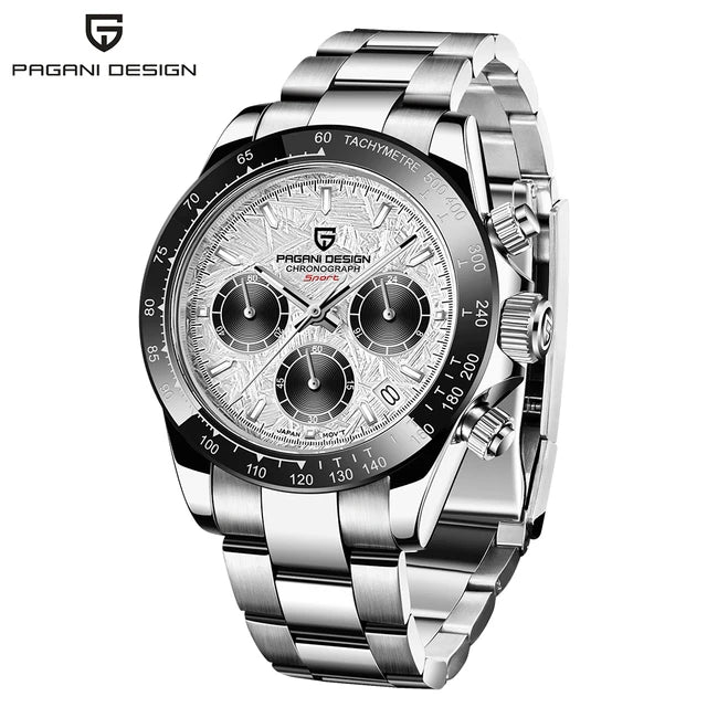 PAGANI DESIGN 2024 New PD-1644 Meteorite Dial Fashion Men Quartz Wristwatches 100M Sapphire Glass Chronograph relogio masculino