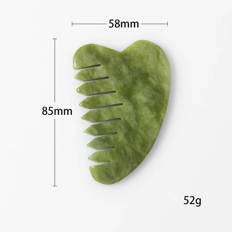 Natural Jade Comb Gua Sha Board Jade Massager For SPA Acupuncture Body Scraping Gouache Scraper Facial Skin Beauty Tool