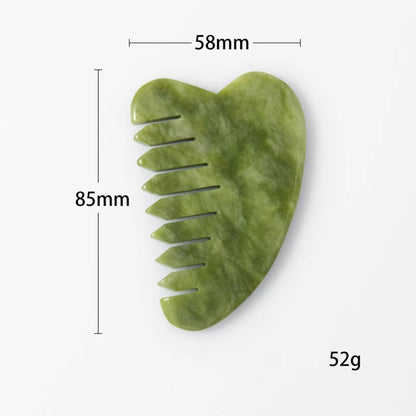 Natural Jade Comb Gua Sha Board Jade Massager For SPA Acupuncture Body Scraping Gouache Scraper Facial Skin Beauty Tool