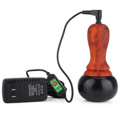 Hot Stone Scraping Vibration Massager Relax Muscles Warm Moxibustion Guasha Spa Therapy Bianstone Massage Relaxation Tool