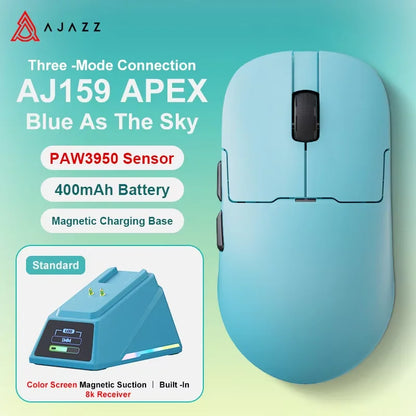 AJAZZ AJ159 APEX/AJ159PRO Wireless Gamer Mouse with RGB Magnetic Charging Base Lightweight  AJ159P Gaming Mouse for PC Laptop