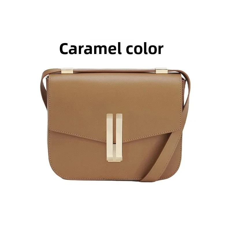 2025 New  Light Luxury Single Shoulder Cross Shoulder Women's Bag Tofu Bag for Women Premium Genuine Leather Small Square Bag